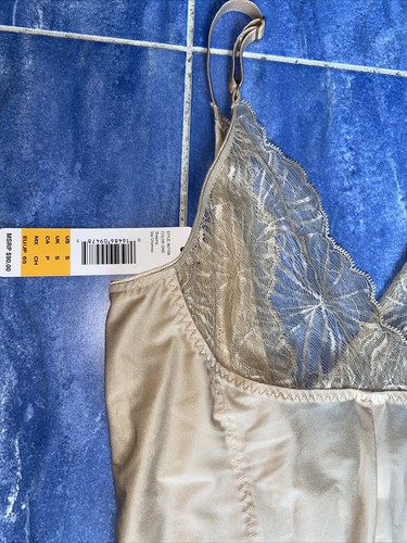 Donna Karan Intimates Slimming Shaping Slip Sheer Lace Nude Size S Shapeware Y2K - Picture 3 of 6