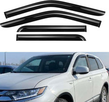 4Pcs Out-Channel Tape-On Nice Wind Deflector Set, Side Rain Guards, Window Visor