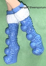 Ever After High Blondie Lockes Epic Winter Long Boots Shoes Blue Doll Clothes