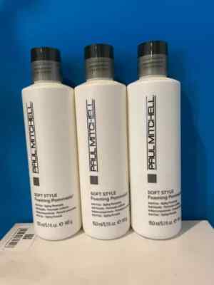 3 PACK Paul Mitchell Soft Style Foaming Pommade 5.1oz( NEW PACKAGE)