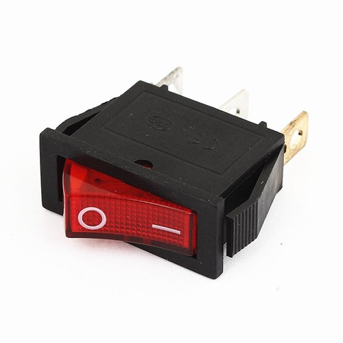 2Pcs Red Lamp 3Pin ON/OFF 2 Position Rocker Switch 10A/250VAC Panel ...