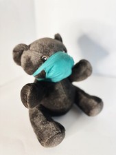 Doctor Bear With A Blue Mask Sitting Plush. Children's Health Wellstar Aurora