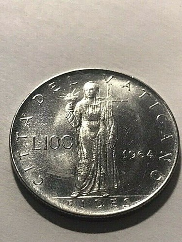 1964 Vatican City 100 Lire Unc+ #12767 - Picture 2 of 2