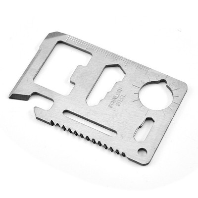 10Pcs 11in1 Edelstahl Kreditkarte Messer Multitool Outdoor Überleben Werkzeug