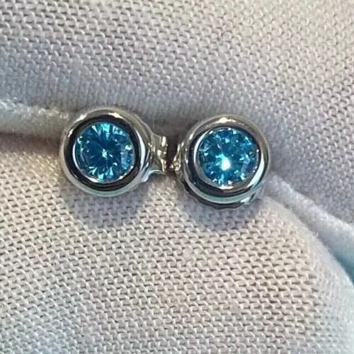 2Ct Round Cut Lab-Created Blue Topaz Halo Stud Earrings 14K White Gold Plated