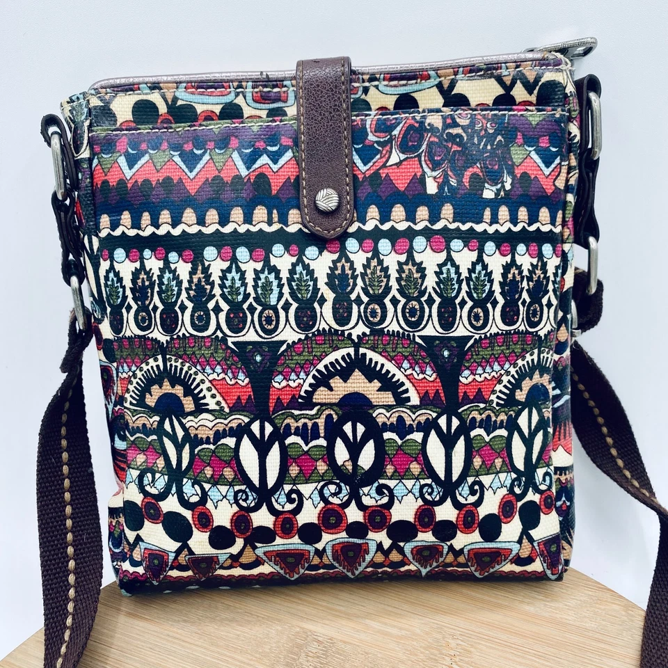 Bolso Bandolera Sakroots Mujer M Multicolor Lona Mensajero Boho Foto 3 de 4