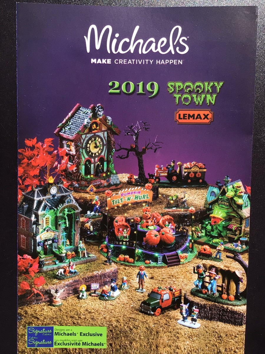 2019 LEMAX Spooky Town Halloween Village Michaels Store Brochure