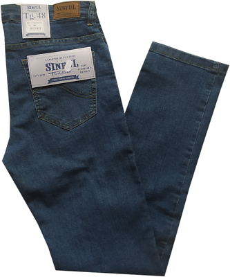 Jeans Uomo Classico 5 Tasche - Denim Comodo Per Taglie Forti 56 - Foto 4