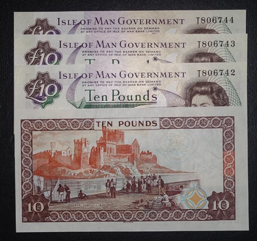 1x 2019 Isle of Man £10 Lowe --{{ UNC/MINT }}-- Serial T806741 - 44 (T SPLIT) - 第 2/2 張圖片