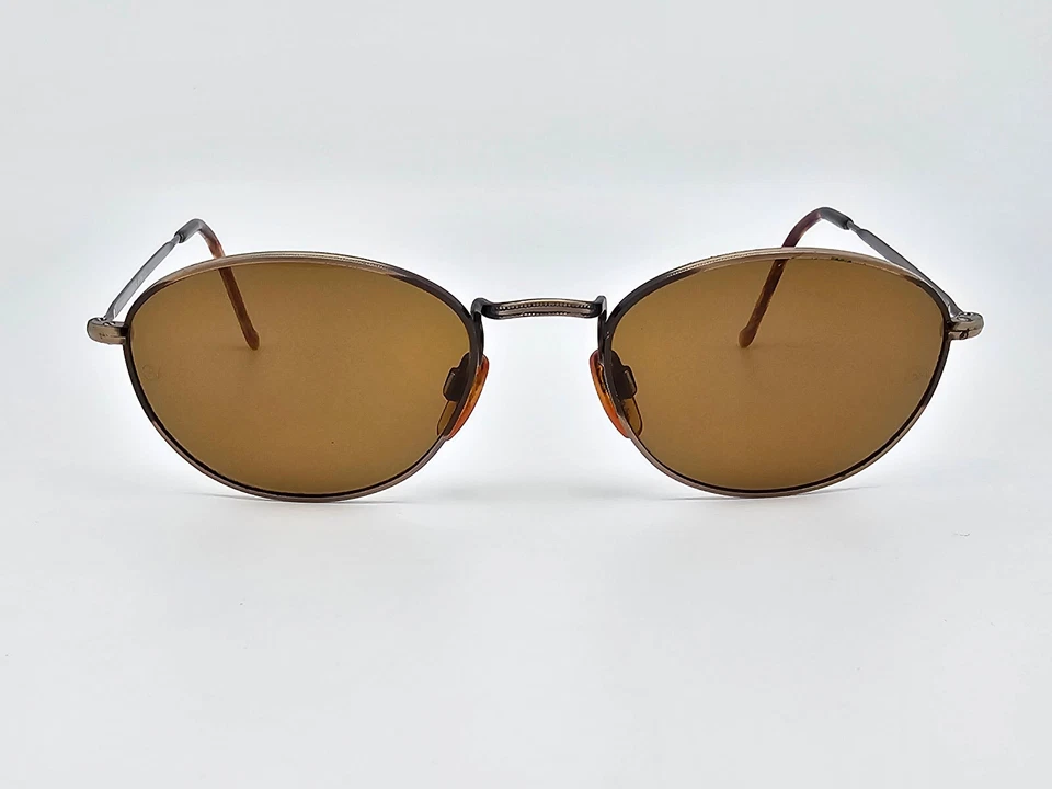 Gafas de sol Giorgio Armani 708 1069 marco dorado antiguo ámbar marrón lentes con estuche Foto 2 de 4