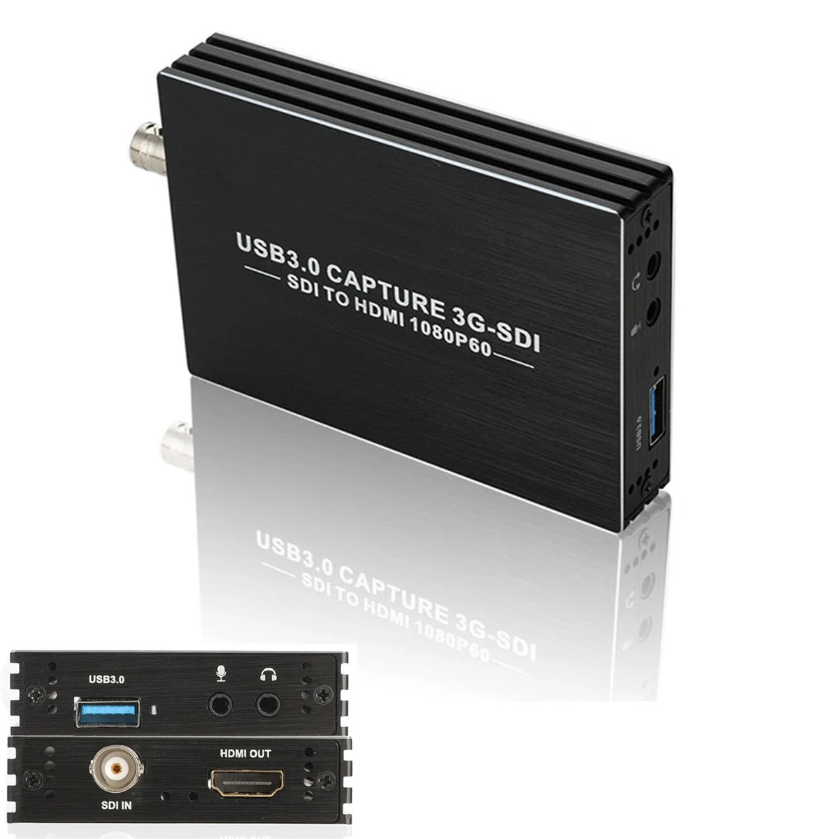 SDI to HDMI 1080p60 USB3.0 Video Capture Card Drive free HD Acquisition Box