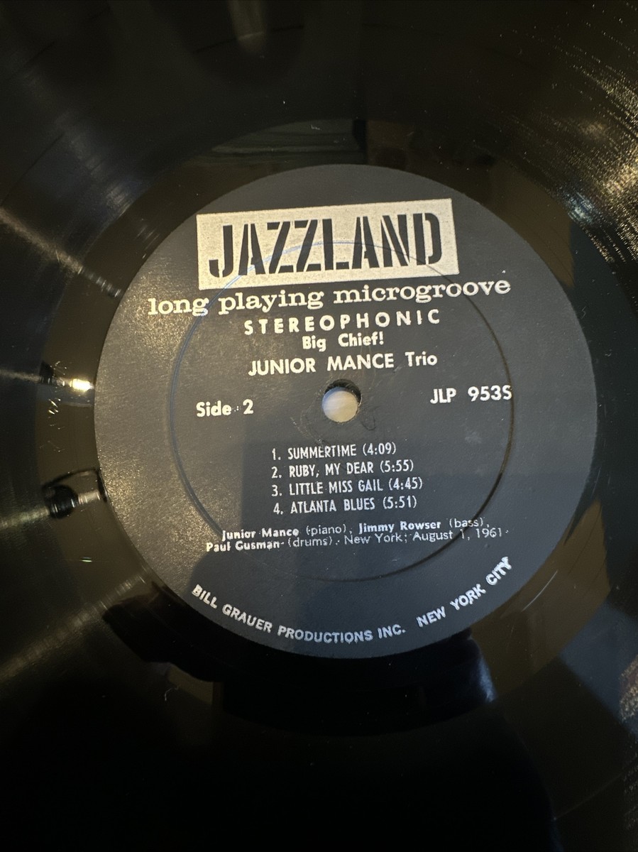The Junior Mance Trio - Big Chief Vinyl Vintage Vinyl LP The Junior Mance Trio - Big Chief Vinyl Vintage Vinyl LP