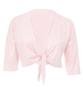 pink plus size shrug