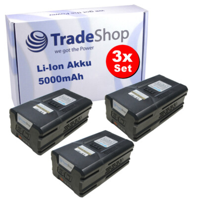 3x Akku 80V 5Ah kompatibel mit Greenworks Rasenmäher 51cm SP GD80LM51SP GD80LM53