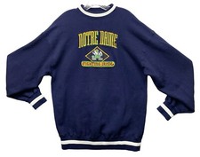 Vintage Notre Dame Sweatshirt Embroidered Fighting Irish Mens Size XL Crewneck