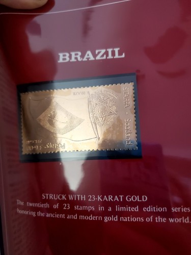 Briefmarkenausgabe The Gold Nations of the World 23K limitierte Auflage #13.816 von 20.000 - Bild 21 von 24