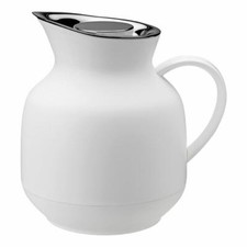 Stelton Amphora pichet à vide, théière avec insert en verre, pichet, Soft Whi...