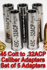45 COLT/454 CASULL/460S&W to 32ACP - Chamber Reducer/Adapter - Set of 5 USA MADE