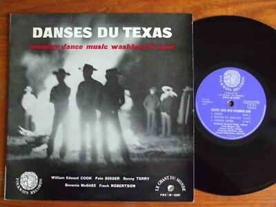 25 CM 10'' TEXAS DANS PETE SEEGER S TERRY B McGHEE FOLKWAYS FOLK BLUES EX