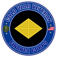 Cold War Veteran Finance Corps Bumper Sticker Military Vinyl Soldier Decal 5"