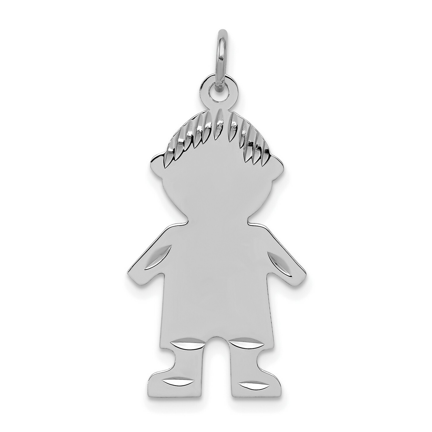 Boy Charm Pendant In 925 Sterling Silver eBay