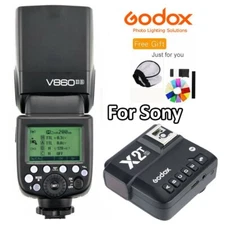 US Godox V860II-S 2.4G TTL HSS Flash Light Speedlite+X2T-S Trigger Kit For Sony
