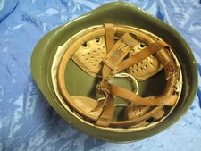 Stahlhelm mit &Uuml;berzug  , historisch ,  f&uuml;r Militaria - Sammler ,  Deko  # 09