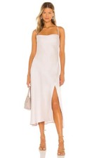 ASTR the Label Gaia Dress Champagne Beige Tie Open Back Party XS NWOT $98