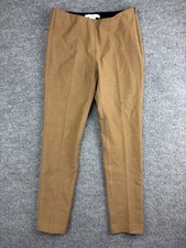 Classics by Worth Trousers Women's 4 Brown Pleated Ankle Side Zip Pull On Pants