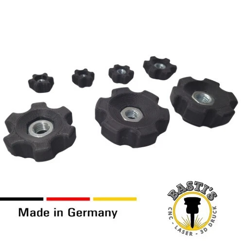 Sternmutter Sterngriff Sterngriffmutter Flügelmutter M4 M5 M6 M8 M10 M12 - Bild 2 von 3