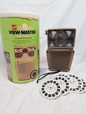 TALKING VIEW MASTER 1962 GAF GIFT PAK IN CANNISTER With 6 Reels