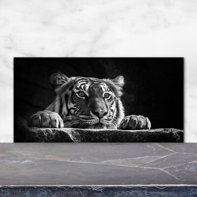 Küchenrückwand Spritzschutz aus Glas 120x60 Deko Tiere Tiger