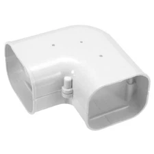 PVC Decorative Line Cover 0.39ft L x 3" W Flat Elbow Protect Tubing White