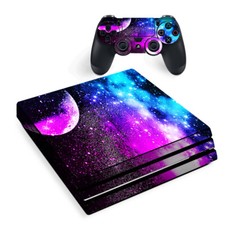 PS4 Pro Console Skins Decal Wrap ONLY - Galaxy Fluorescent