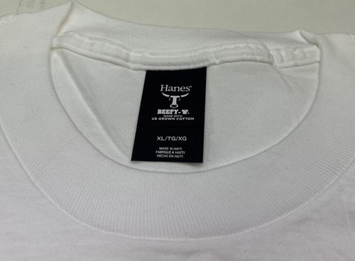 Hanes USA Mens Plain Cotton Beefy Heavyweight Tee T-Shirt Tshirt S - 4XL - Imagen 2 de 29
