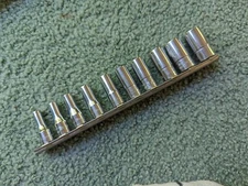 Snap-On  110TMSY 1/4" Drive SAE Semi Deep 6 Point Chrome Socket Set 3/16-9/16"
