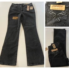 NEW womens Jeanstar Delle Stretch Jeans Sz 6 NWT Gray Slim Bootcut Mid-Rise