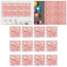 12pcs Artificial Flower Wall Background Silk Rose Mat For Wedding Backdrop Wall