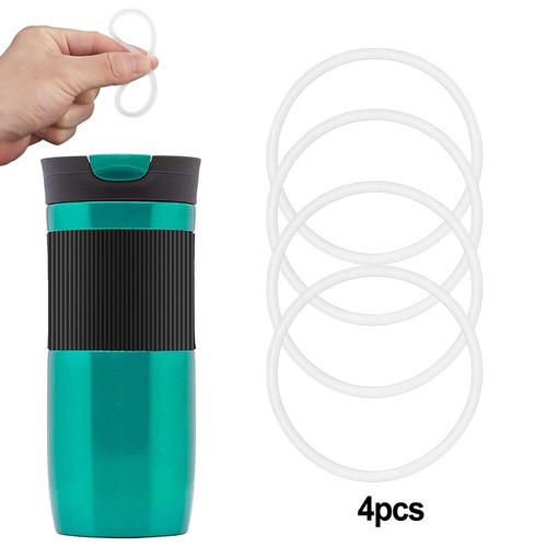 4x For Contigo Water Cup Sealing Ring Travel Cup Cover Silicone Gasket White - Picture 2 of 10