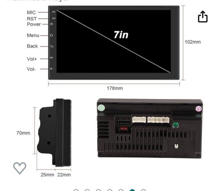 Navigation Systems for Android 11 Car Stereo 7in IPS Touchscreen HD