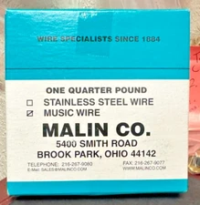 Music Wire Lubricated 1080 S[ring Steel Wire, 0.043" Diameter, 1/4 lb. Coil, 50'