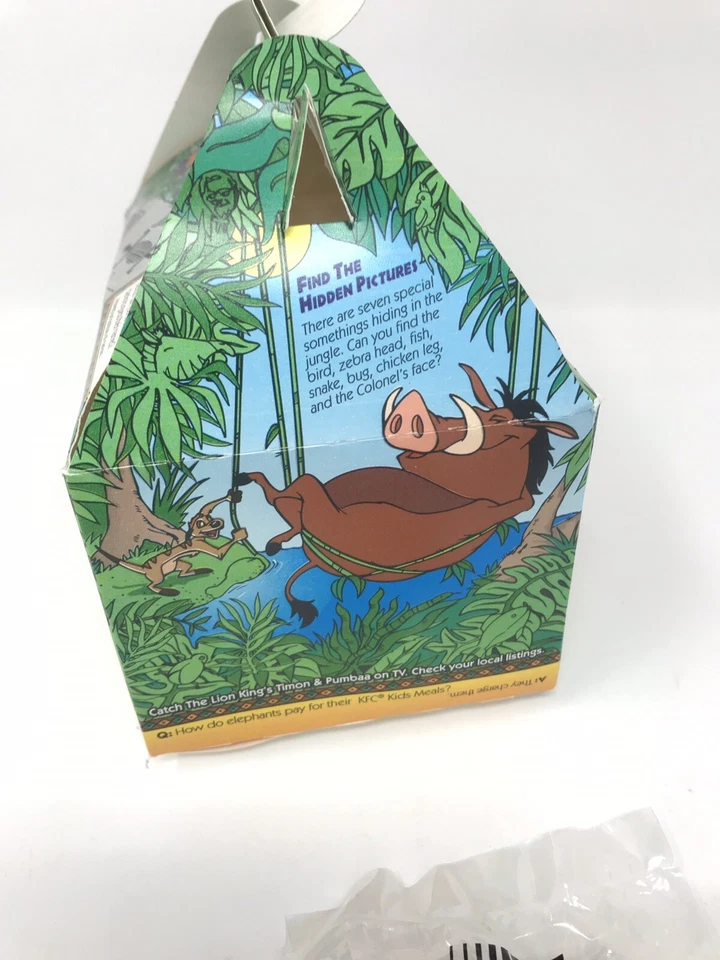 KFC Disney 1996 Rey León Timón y Pumba Niños Juguetes de Comida Lote Sellado de 3 Foto 2 de 4
