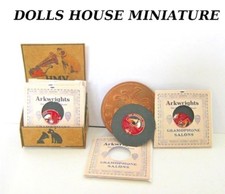    HMV GRAMAPHONE RECORDS dollshouse miniatures