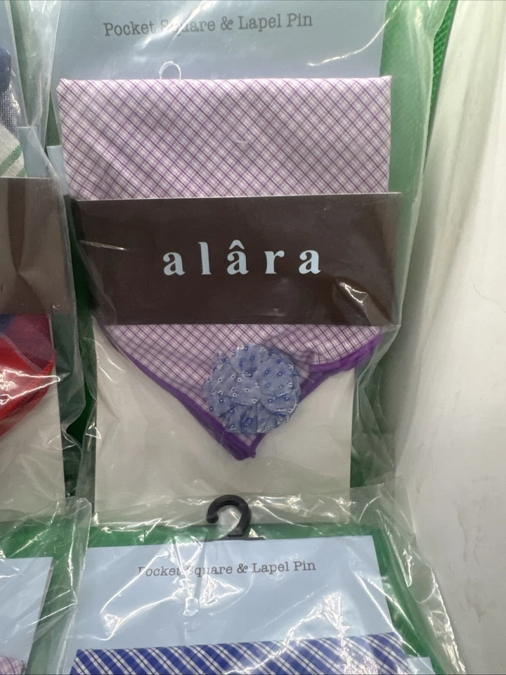 LOTE de 4 solapas cuadradas de bolsillo y solapas para hombre Nordstrom Rack Alara precio de venta sugerido por el fabricante 59,88 E USD Foto 4 de 4