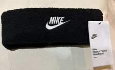 Nike Sherpa Headband Unisex Youth Fleece Black/White NWT