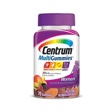 Centrum MultiGummies Gummy Multivitamin for Women/Assorted Fruit Flavor 70 CT+