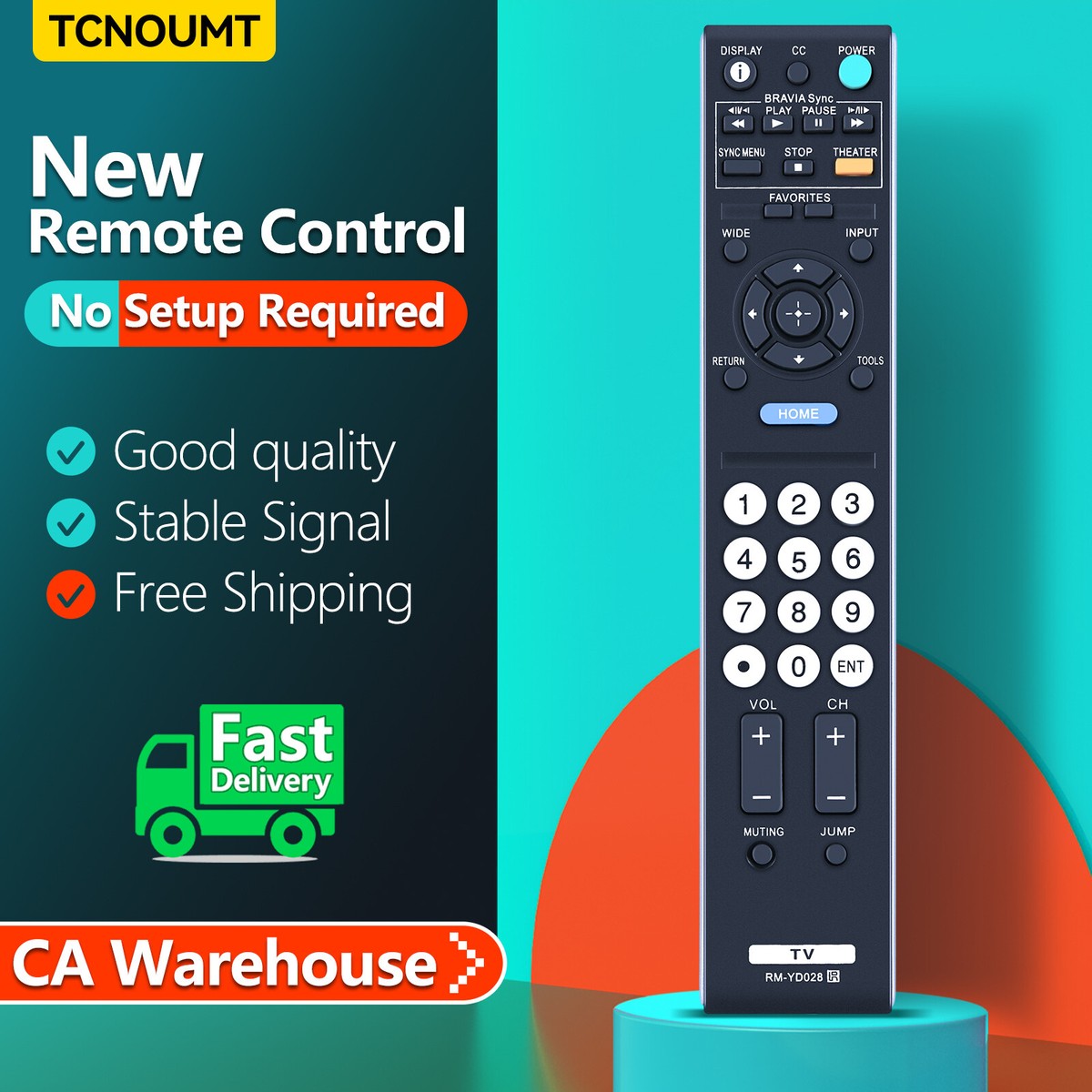 RM-YD028 Remote Control For Sony Bravia TV KDL-32S5100 KDL-32XBR9