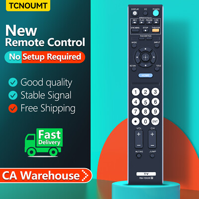 RM-YD028 Remote Control For Sony Bravia TV KDL-32S5100 KDL-32XBR9 KDL-40S504