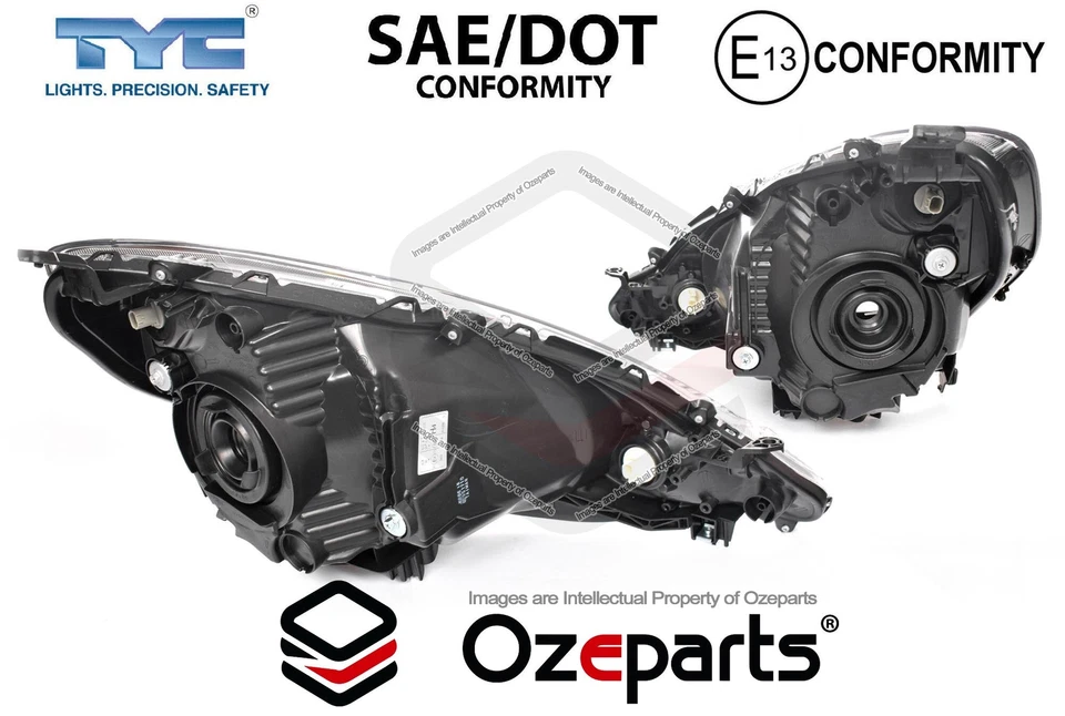 TYC Pair LH+RH Head Light For Honda Jazz GE 2011-2014 GLi VTi VTi-S Vibe - image 3 of 4