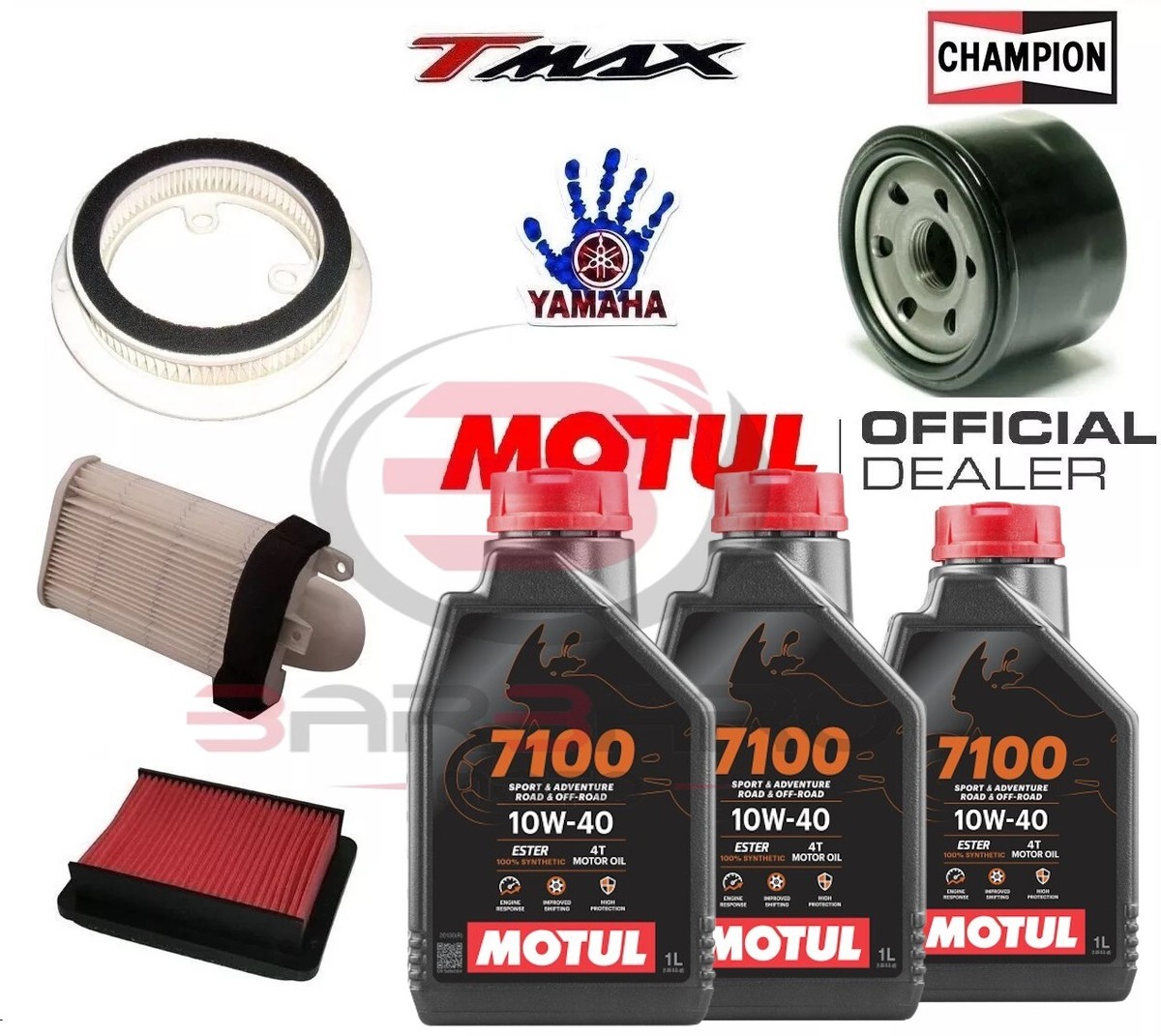 専用1 Inspection Set 3 L Oil MOTUL 7100 + Filters Yamaha Tmax 530